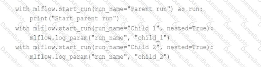 Databricks-Machine-Learning-Professional Question 7